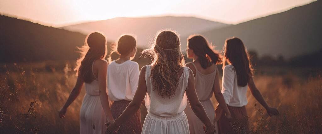 Group of girls in the outdoors.