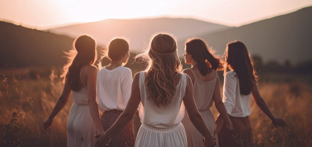 Group of girls in the outdoors.