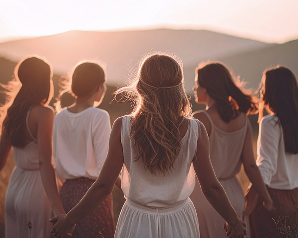 Group of girls in the outdoors.