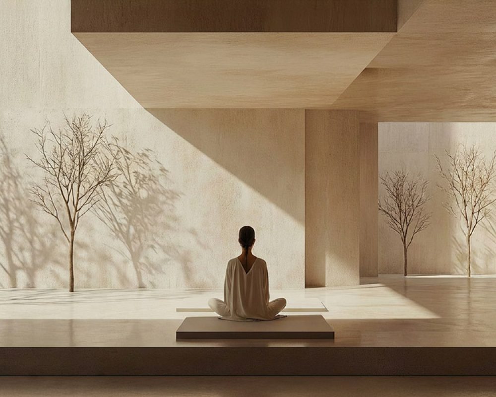 A woman holding her head experiencing brain fog and emotional perimenopause symptoms.