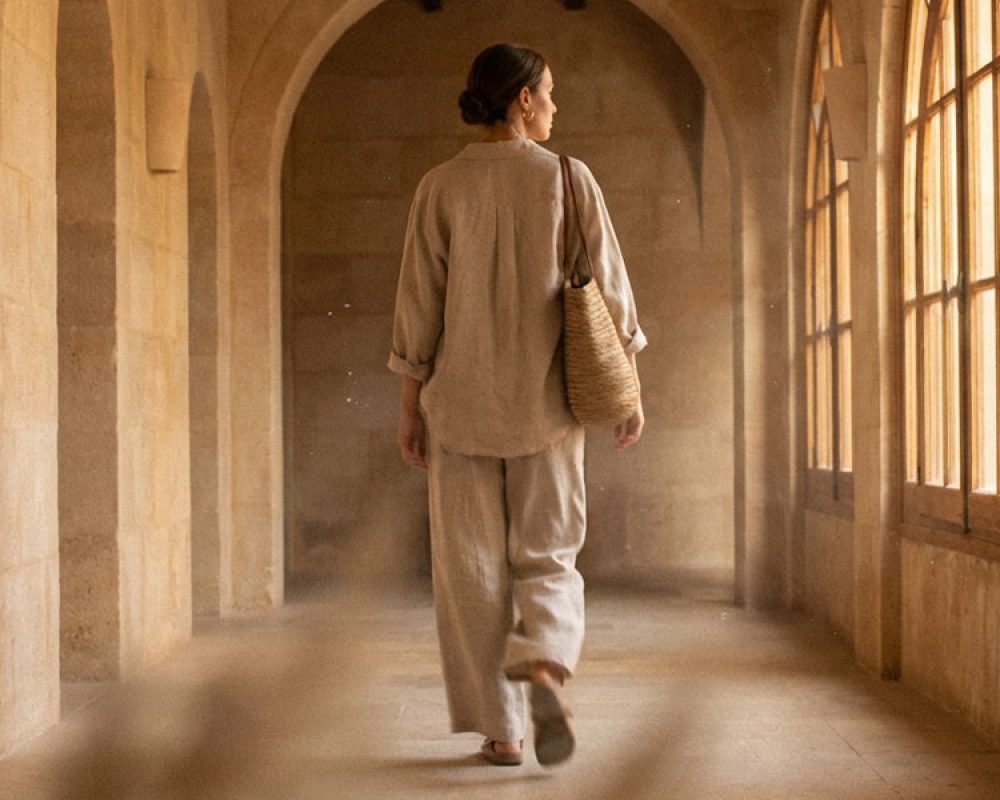 A middle-aged woman waking up feeling energised and rested after NAD+ therapy.